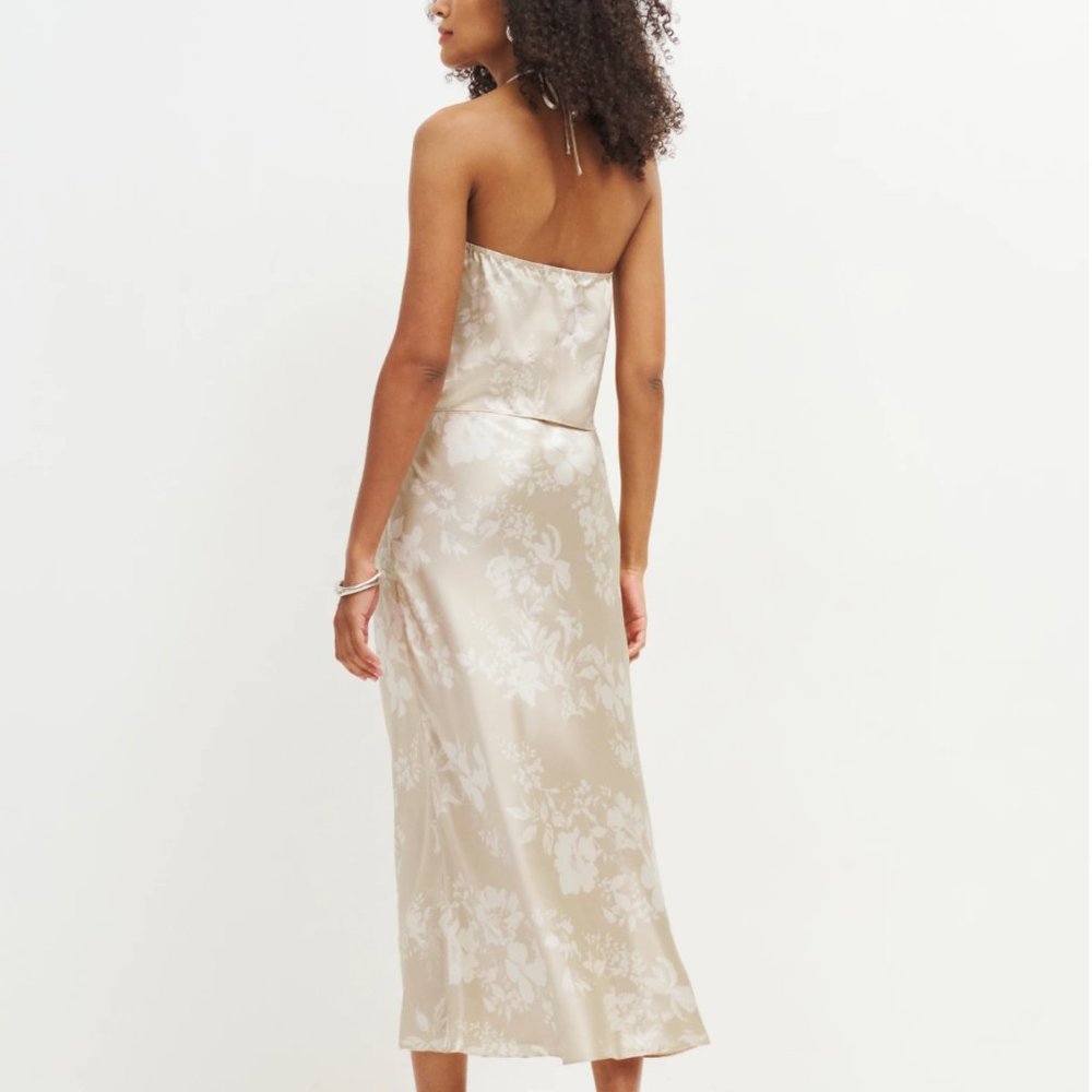 Reformation Beba Silk Two Piece - Sable - Picture 8 of 9